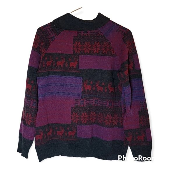 Woolrich Cotton Blend Fair Isle Sweater Size M - Picture 2 of 4